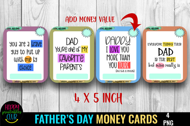 Father's Day Money Card Holder 7- Printable Money Card PNG SVG Happy Printables Club 