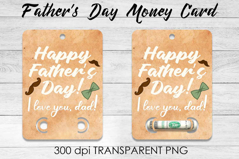 Father’s Day Money Card PNG Design | Dad Money Holder | Grad PNG Sublimation Fly Design 