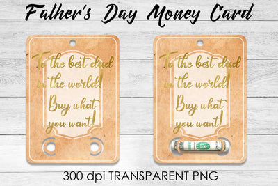 Father’s Day Money Card PNG Design | Dad Money Holder | Grad PNG Sublimation Fly Design 