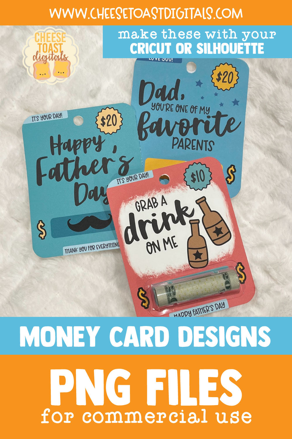 Father's Day Money Card PNG Designs | Printable Gift for Dad - So Fontsy