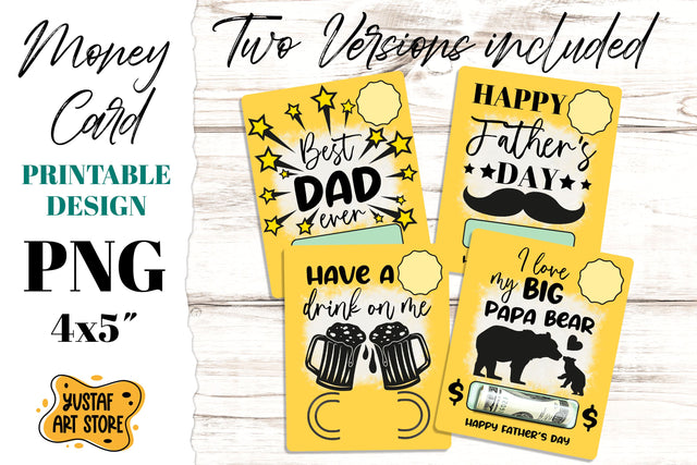 Father's Day Money Card printable design. Money card holder 4 PNG Sublimation Yustaf Art Store 