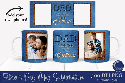Father's Day Mug Sublimation Bundle-Dad Mug-Grandpa Mug PNG Sublimation Linden Valley Designs 