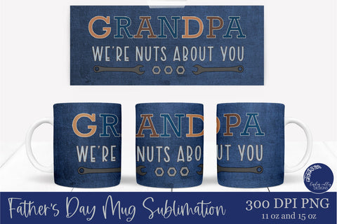 Father's Day Mug Sublimation Bundle-Dad Mug-Grandpa Mug PNG Sublimation Linden Valley Designs 