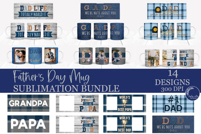 Father's Day Mug Sublimation Bundle-Dad Mug-Grandpa Mug PNG Sublimation Linden Valley Designs 