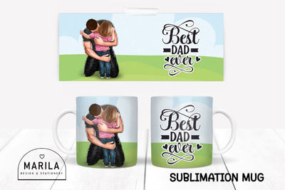 Father's Day Mug Sublimation Design / dad Mug Design #11 Sublimation Marilakits 