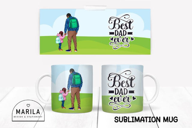 Father's Day Mug Sublimation Design / dad Mug Design #14 Sublimation Marilakits 
