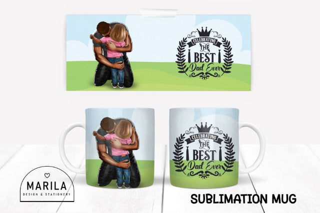 Father's Day Mug Sublimation Design / dad Mug Design #18 Sublimation Marilakits 