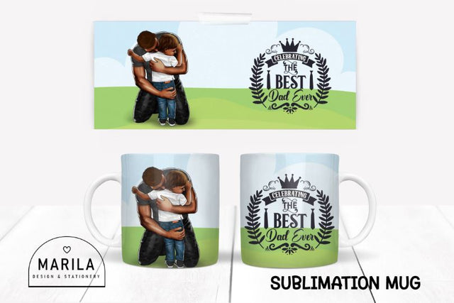 Father's Day Mug Sublimation Design / dad Mug Design #19 Sublimation Marilakits 