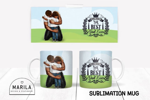 Father's Day Mug Sublimation Design / dad Mug Design #20 Sublimation Marilakits 