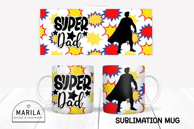 Father's Day Mug Sublimation Design / dad Mug Design #3 Sublimation Marilakits 