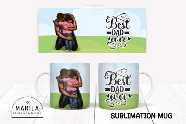 Father's Day Mug Sublimation Design / dad Mug Design #4 Sublimation Marilakits 