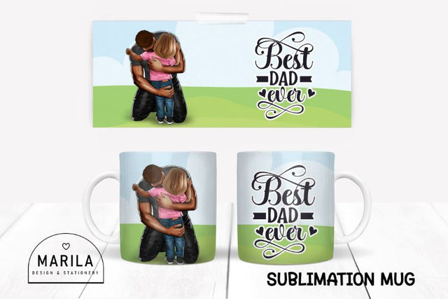 Father's Day Mug Sublimation Design / dad Mug Design #5 Sublimation Marilakits 