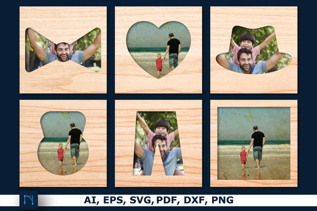 Father's Day Photo Frame SVG File Bundle SVG MD JOYNAL ABDIN 