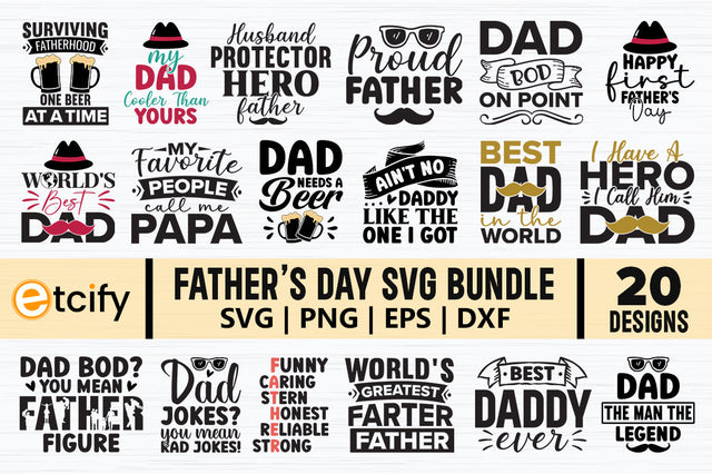 Father's day quotes svg bundle SVG etcify 