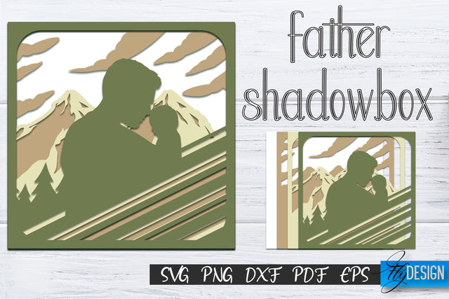 Father's Day Shadow Box SVG, Dad SVG, 3D Layered SVG, Layered SVG Design, 3D SVG, 3d Layered Cut File, Multilayered SVG. Paper Cut Crafting Design v.3 SVG Fly Design 