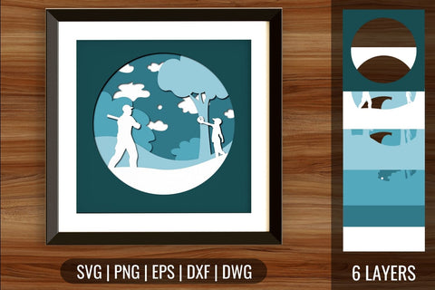 Fathers Day Shadow Box SVG SvgOcean 