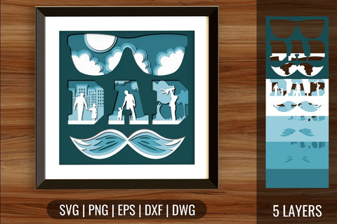 Fathers Day Shadow Box SVG SvgOcean 