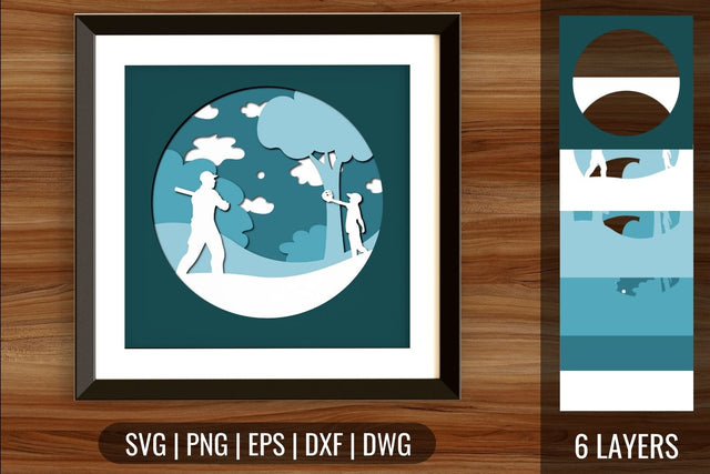 Fathers Day Shadowbox SVG SVG SvgOcean 