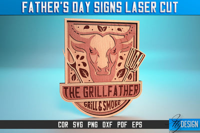 Father’s Day Sign Laser Cut SVG | Home SVG Design | CNC files SVG Fly Design 