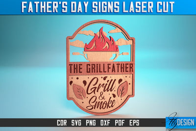 Father’s Day Sign Laser Cut SVG | Home SVG Design | CNC files SVG Fly Design 