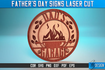 Father’s Day Sign Laser Cut SVG | Home SVG Design | CNC files SVG Fly Design 