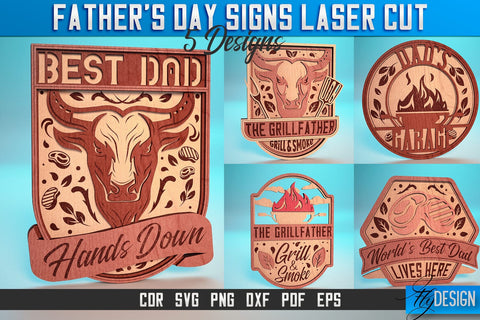Father’s Day Signs Laser Cut SVG | Home SVG Design | CNC files SVG Fly Design 