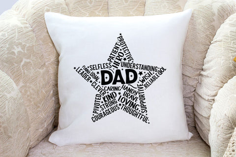 Father's Day Star Shape SVG bundle SVG DESIGNS DARK 
