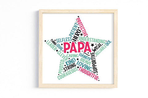 Father's Day Star Shape SVG bundle SVG DESIGNS DARK 