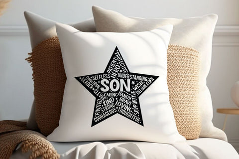 Father's Day Star Shape SVG bundle SVG DESIGNS DARK 