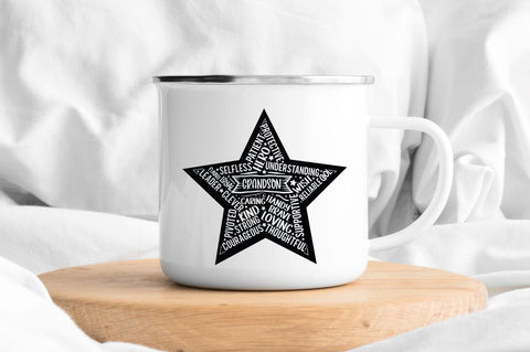 Father's Day Star Shape SVG bundle SVG DESIGNS DARK 