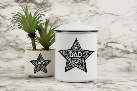 Father's Day Star Shape SVG bundle SVG DESIGNS DARK 