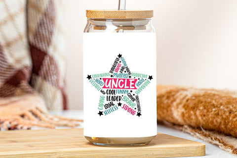 Father's Day Star Shape SVG bundle SVG DESIGNS DARK 