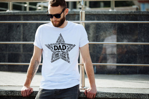Father's Day Star Shape SVG bundle SVG DESIGNS DARK 