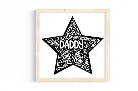 Father's Day Star Shape SVG bundle SVG DESIGNS DARK 