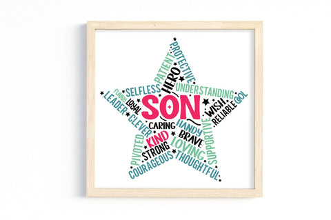 Father's Day Star Shape SVG bundle SVG DESIGNS DARK 