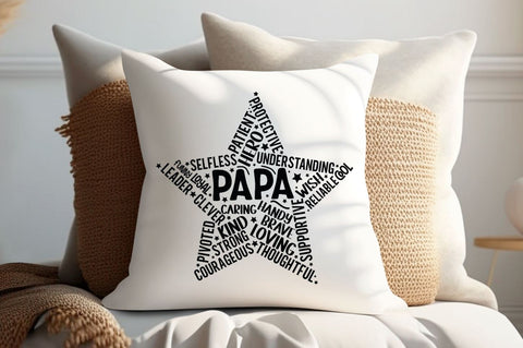 Father's Day Star Shape SVG bundle SVG DESIGNS DARK 