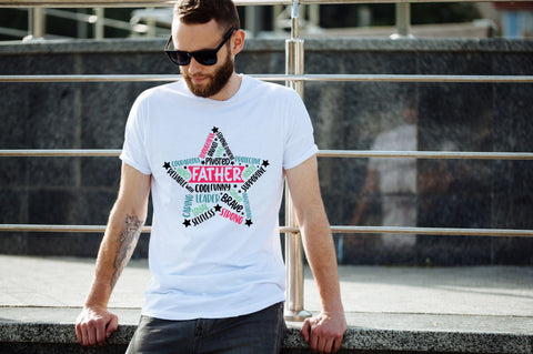 Father's Day Star Shape SVG bundle SVG DESIGNS DARK 