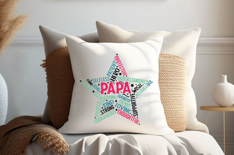 Father's Day Star Shape SVG bundle SVG DESIGNS DARK 