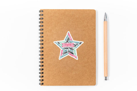 Father's day Star Sticker Bundle Sublimation DESIGNS DARK 