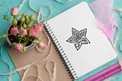 Father's day Star Sticker Bundle Sublimation DESIGNS DARK 