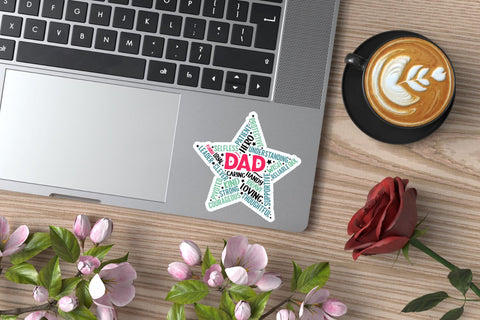 Father's day Star Sticker Bundle Sublimation DESIGNS DARK 
