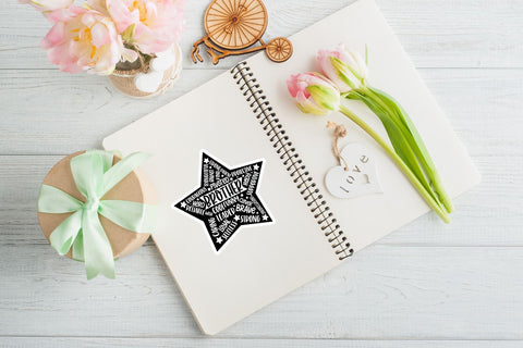 Father's day Star Sticker Bundle Sublimation DESIGNS DARK 