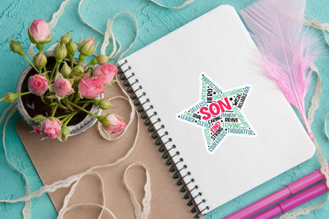 Father's day Star Sticker Bundle Sublimation DESIGNS DARK 