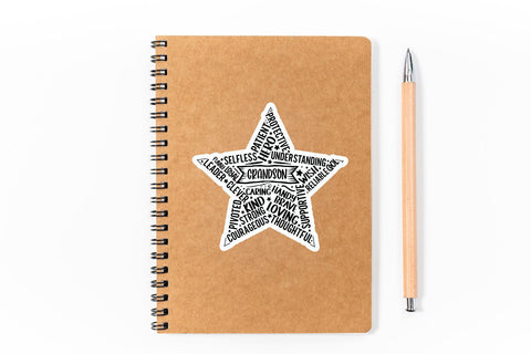 Father's day Star Sticker Bundle Sublimation DESIGNS DARK 