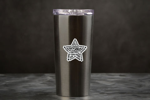 Father's day Star Sticker Bundle Sublimation DESIGNS DARK 