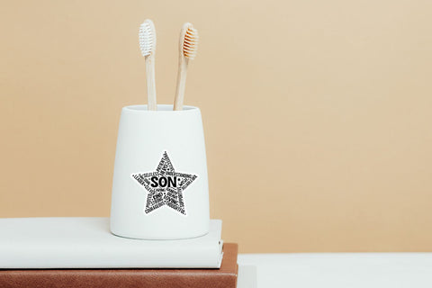 Father's day Star Sticker Bundle Sublimation DESIGNS DARK 