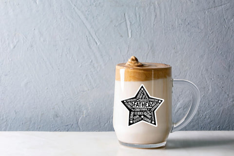Father's day Star Sticker Bundle Sublimation DESIGNS DARK 
