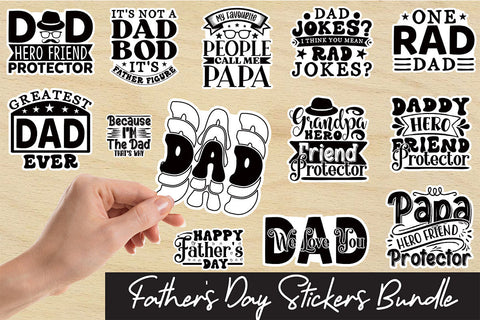 Father's Day Stickers Bundle Sublimation Rupkotha 