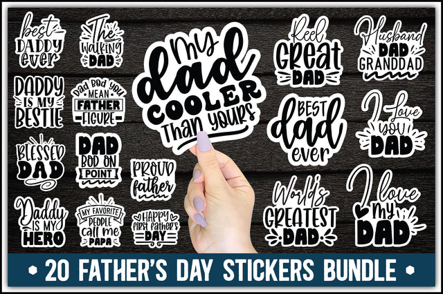 Father's Day Stickers Bundle SVG Ariyan 