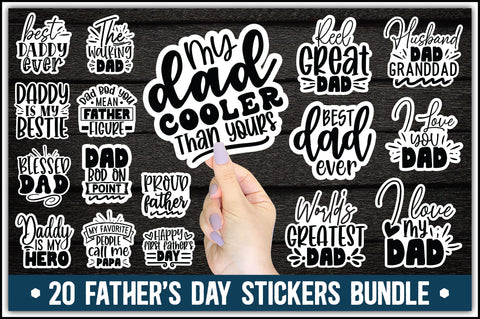 Father's Day Stickers Bundle SVG Ariyan 